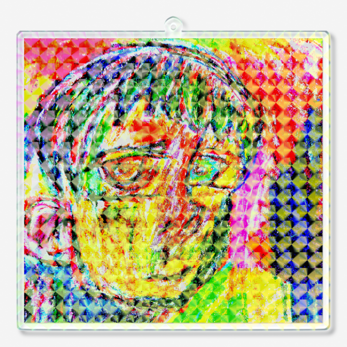 ホログラムアクリルキーホルダー - 100 × 100mm