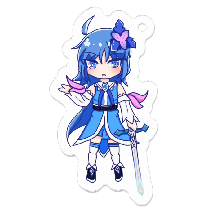 アクリルキーホルダー（コーティング） - 50 x 50 (mm)