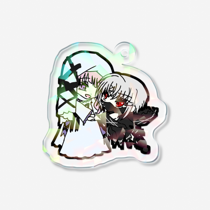 ホログラムアクリルキーホルダー - 50 × 50mm