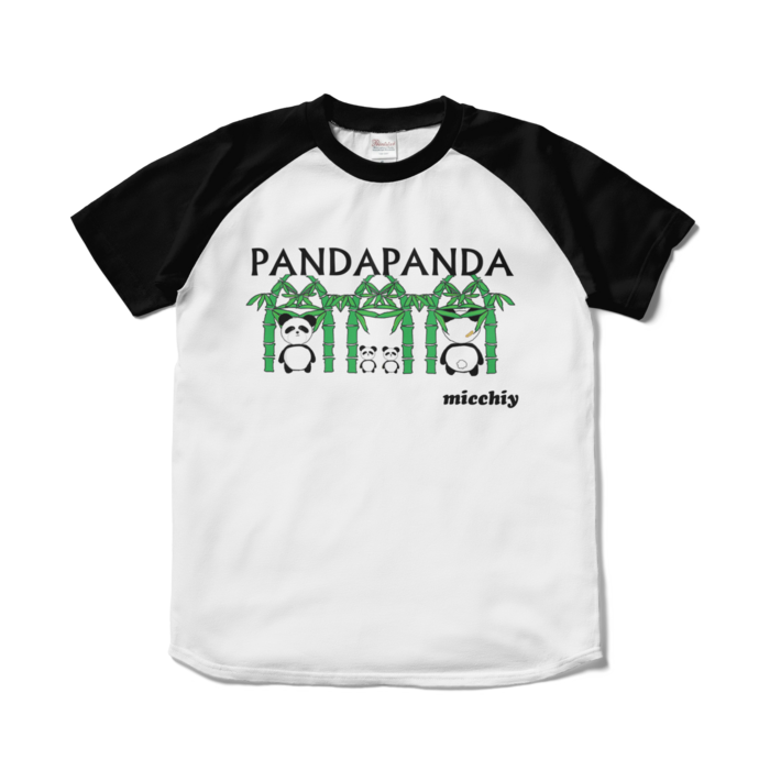 ラグランTシャツ - S - ホワイト×ブラック