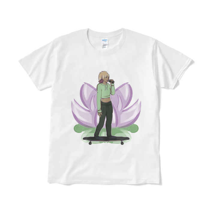 Tシャツ（短納期） - L - ホワイト　背景付き