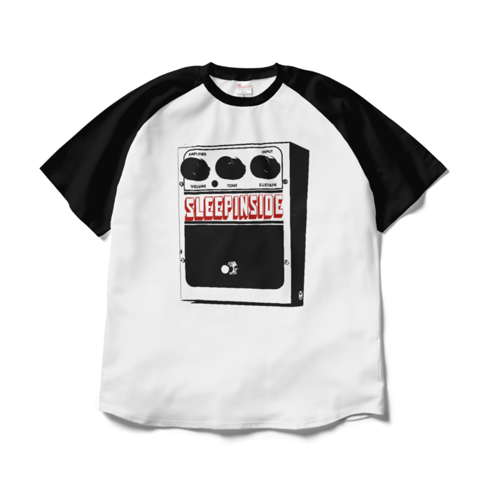 ラグランTシャツ - XL - ホワイト×ブラック