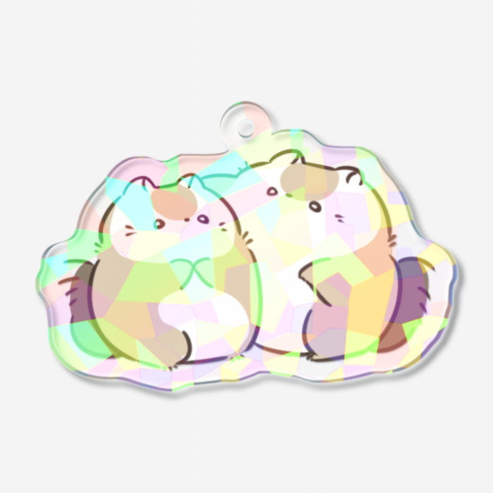 ホログラムアクリルキーホルダー - 50 × 50mm
