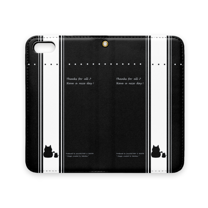 手帳型iPhoneケース(ベルトなし) - iPhone 5 / 5s / SE - ストラップ穴 あり