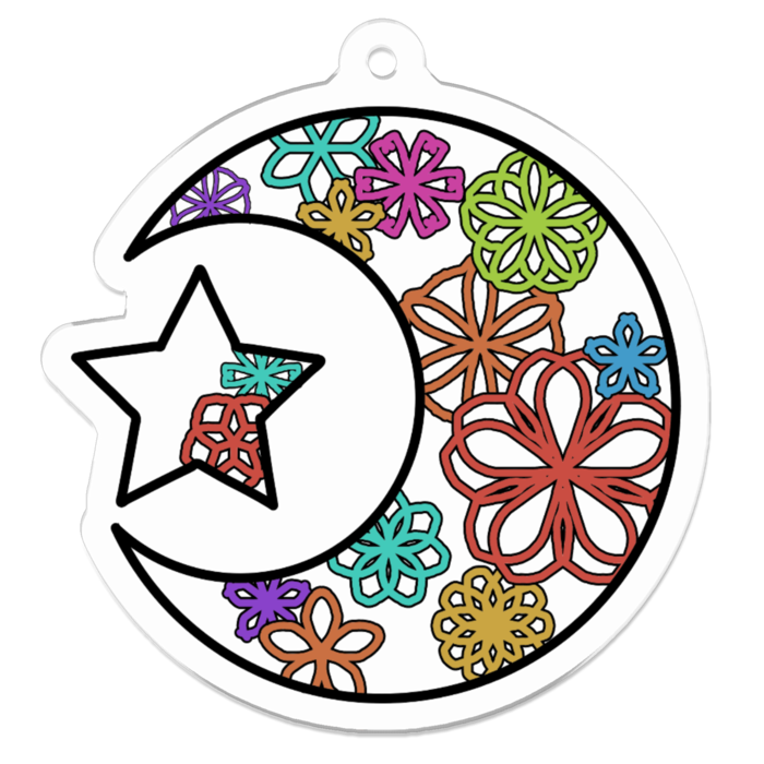 アクリルキーホルダー（コーティング） - 50 x 50 (mm)