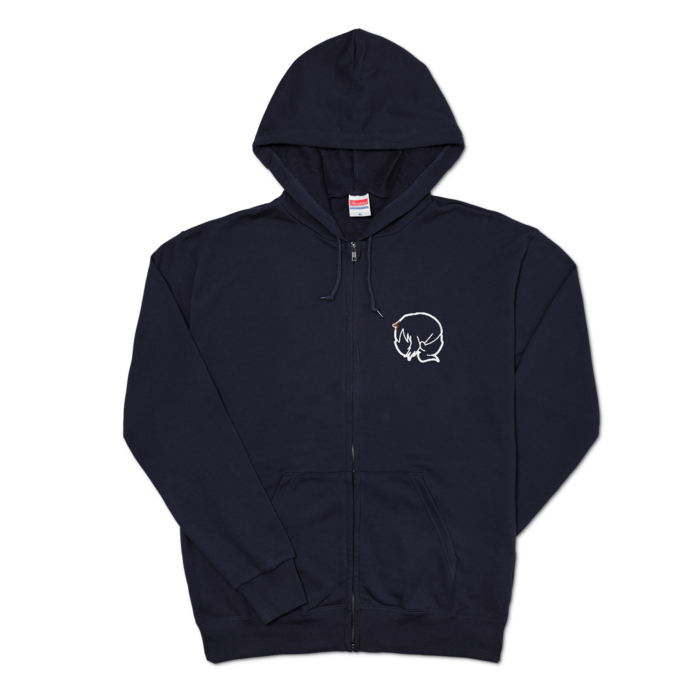 ジップパーカー - XL - ネイビー