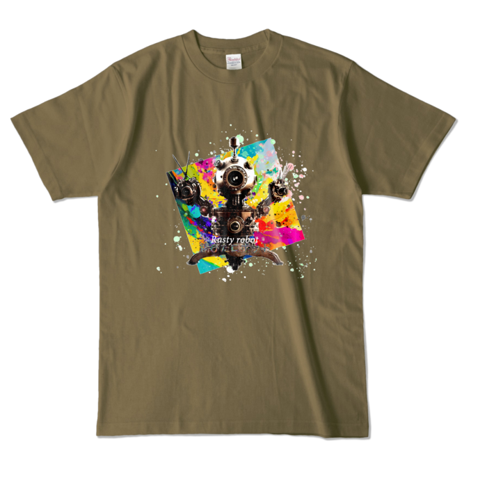 カラーTシャツ - L - オリーブ (濃色)
