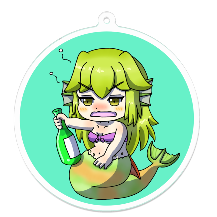 アクリルキーホルダー 円形縁取り- 70 x 70 (mm)