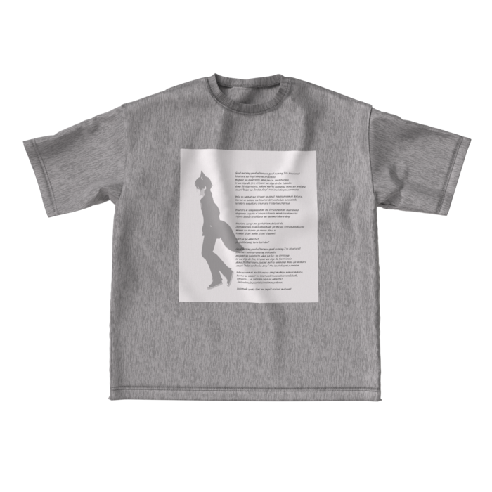 ビッグシルエットTシャツ - L - ミックスグレー