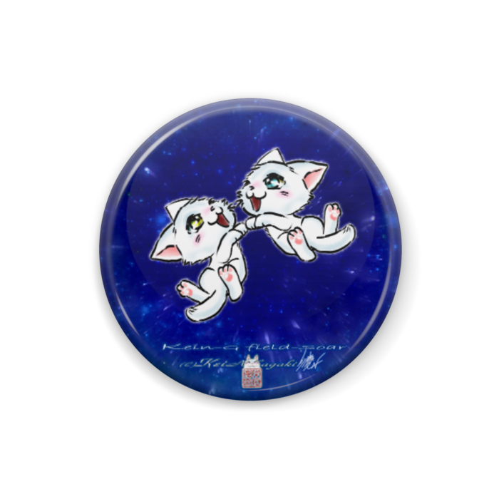 缶バッチ直径25mm-流星と双仔猫