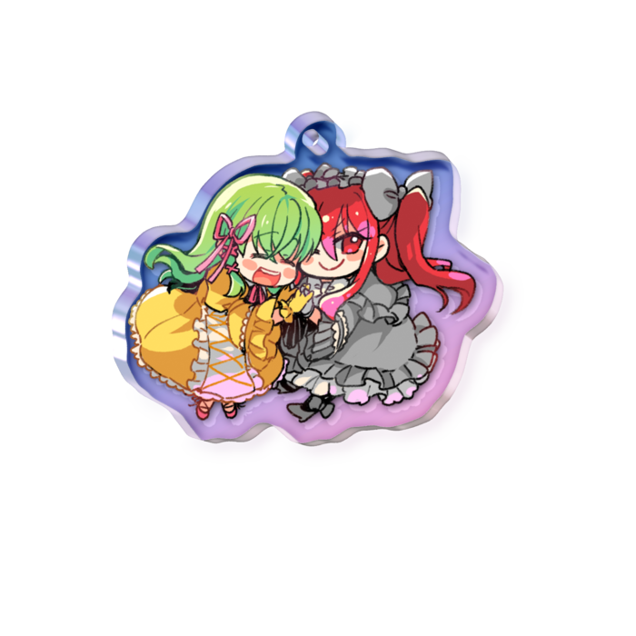 オーロラアクリルキーホルダー - 50 × 50mm