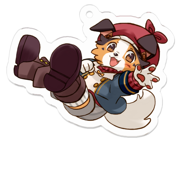 アクリルキーホルダー（コーティング） - 50 x 50 (mm)