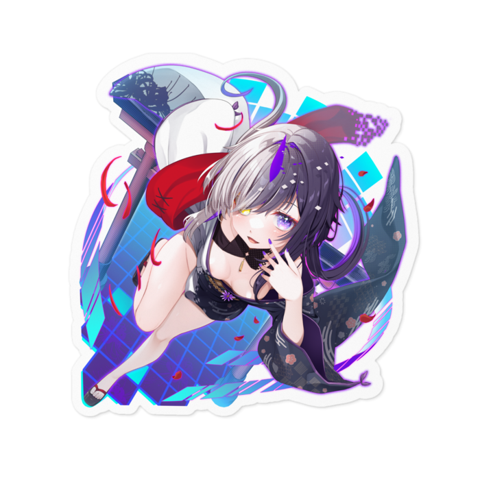 ステッカー2(枠ホワイト) - 100 x 100 (mm)