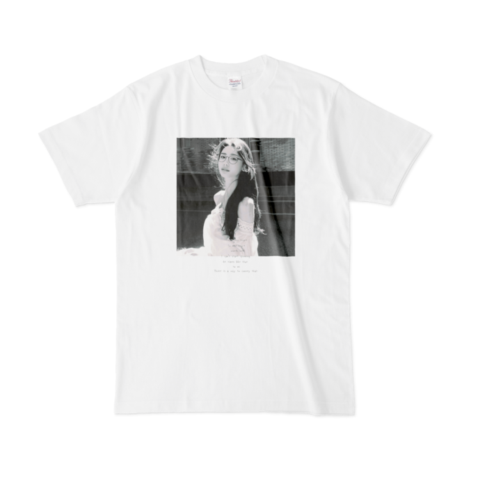 Tシャツ - L - 白（白黒プリント）