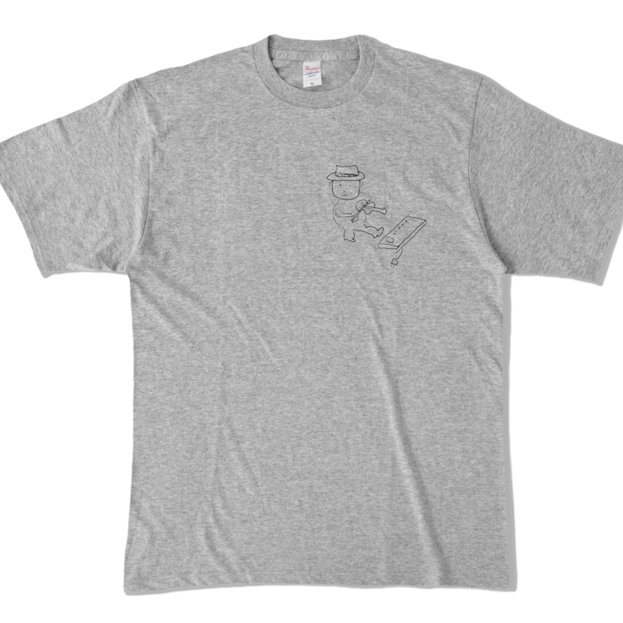 Tシャツ - XL - 杢グレー (濃色)-キャラ小