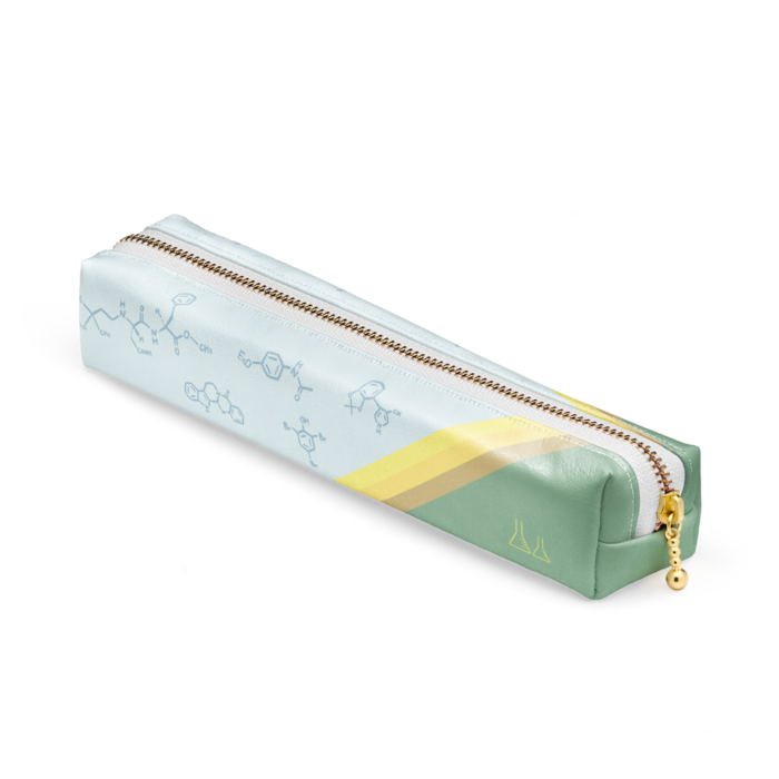 構造式ペンケース　緑&水色