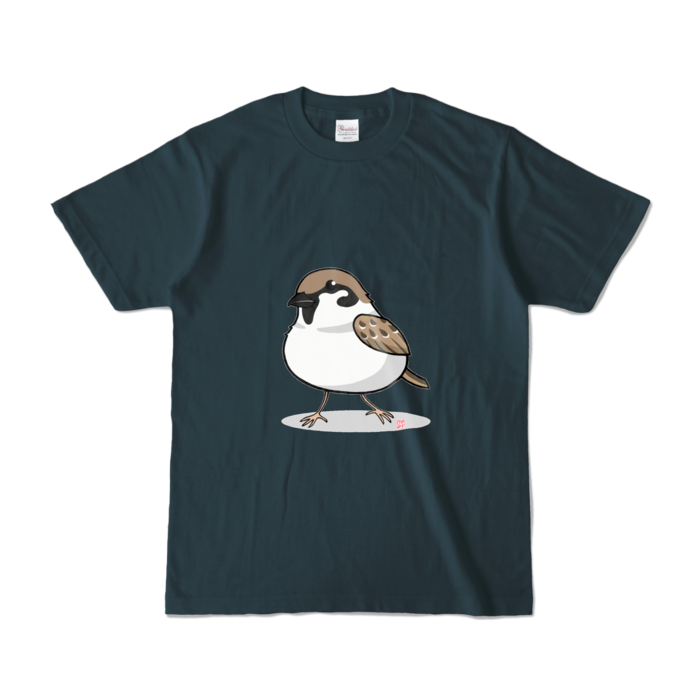 カラーTシャツ文字なし - S - デニム (濃色)