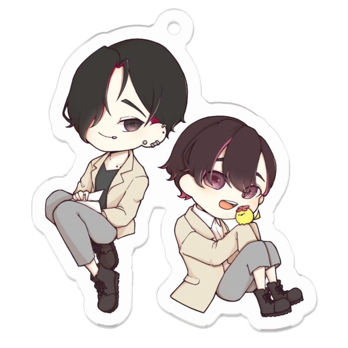 アクリルキーホルダー（コーティング） - 50 x 50 (mm)