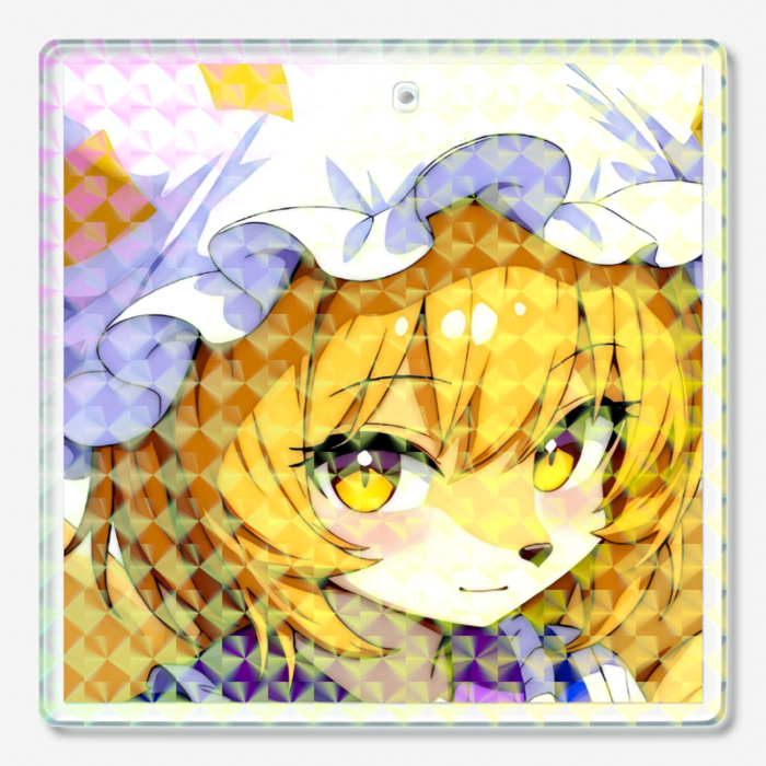 ホログラムアクリルキーホルダー - 70 × 70mm