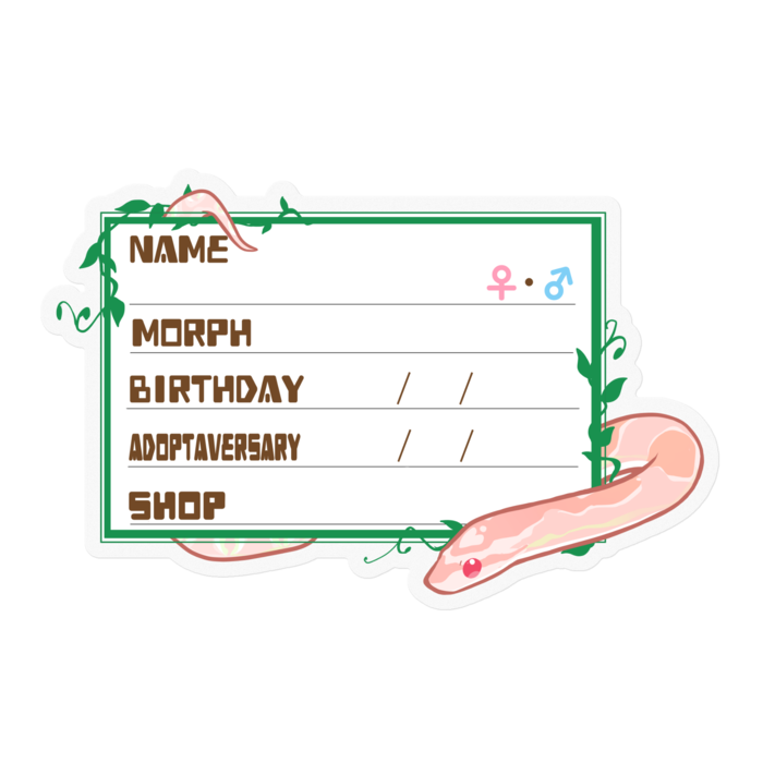 【🐍お名前ステッカー】コーンスネーク(サーモンスノー) - 蔦(英語)