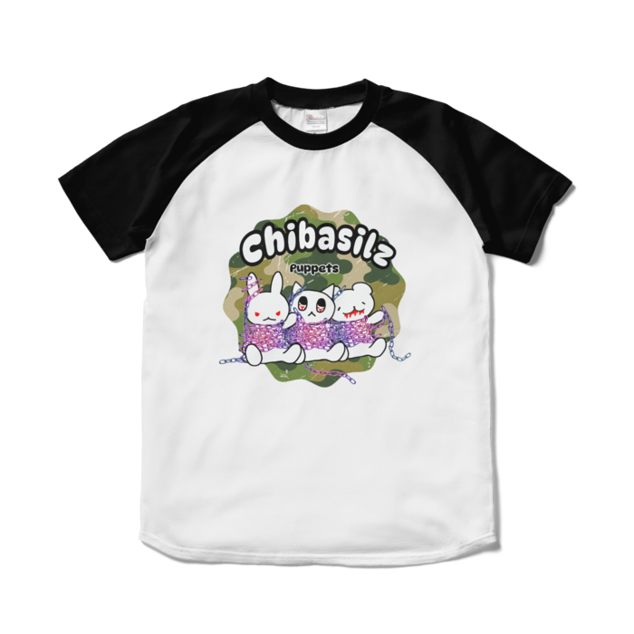 ラグランTシャツ - S - ホワイト×ブラック