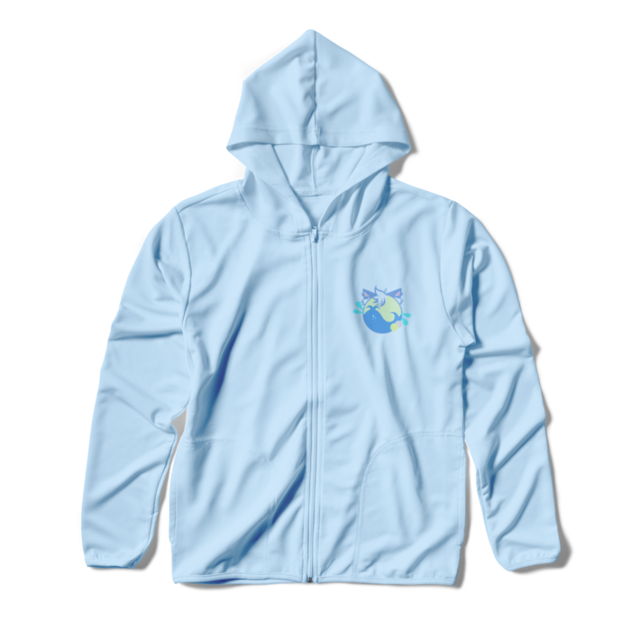 月海塩ジップパーカー - S - スカイブルー