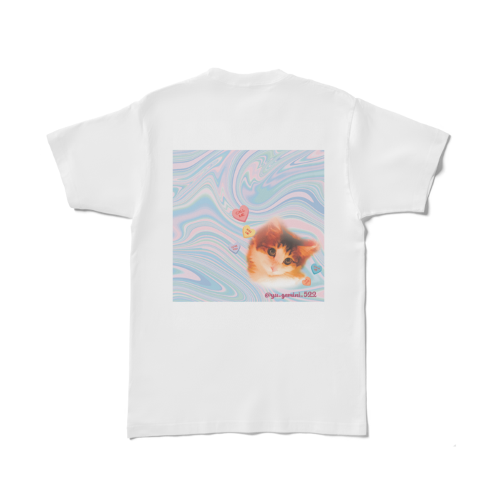 Tシャツ - L - 背面　(マーブル)