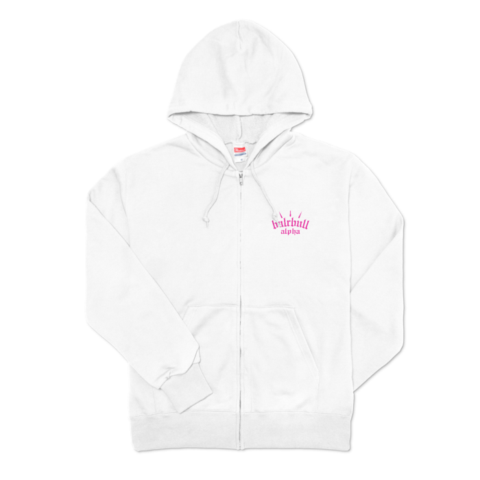 zip bull whitepink M