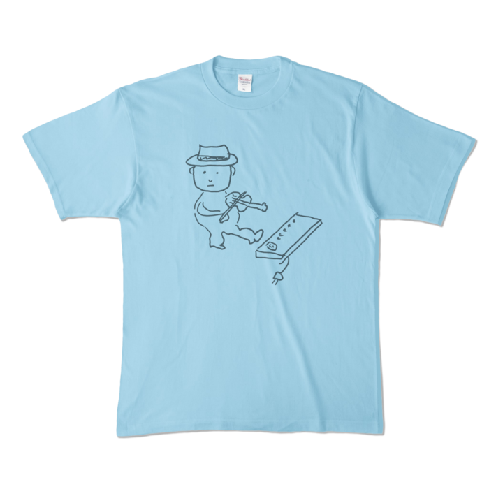 Tシャツ - XL - ライトブルー (淡色)-キャラ大