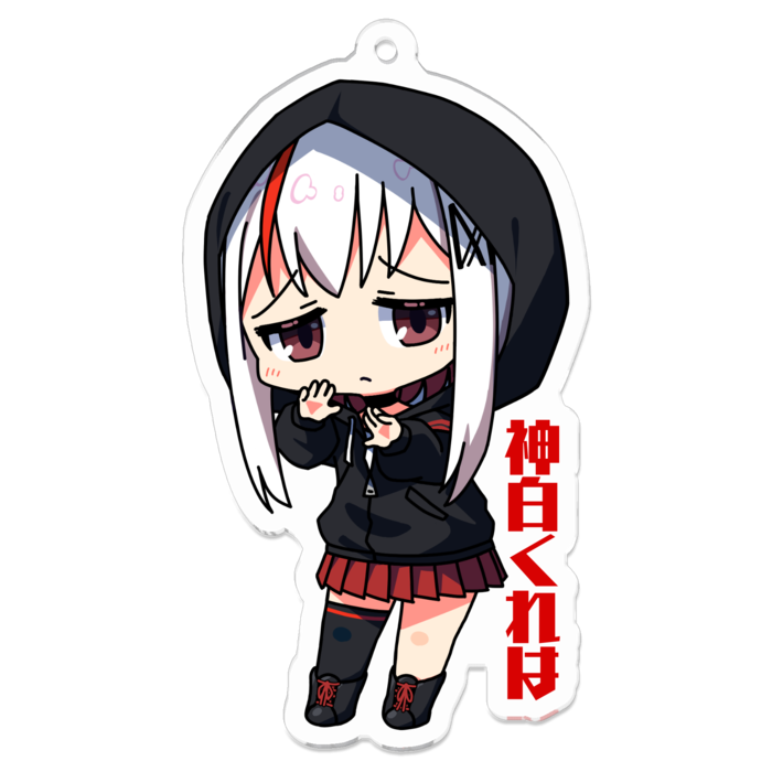 アクリルキーホルダー（コーティング） - 70 x 70 (mm)(しょげ、フード)