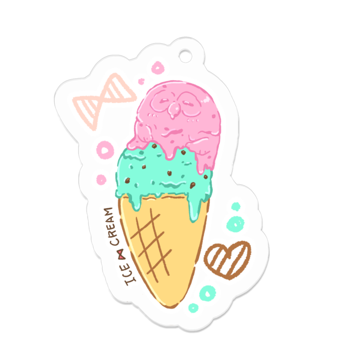 アクリルキーホルダー - 50 x 50 (mm)