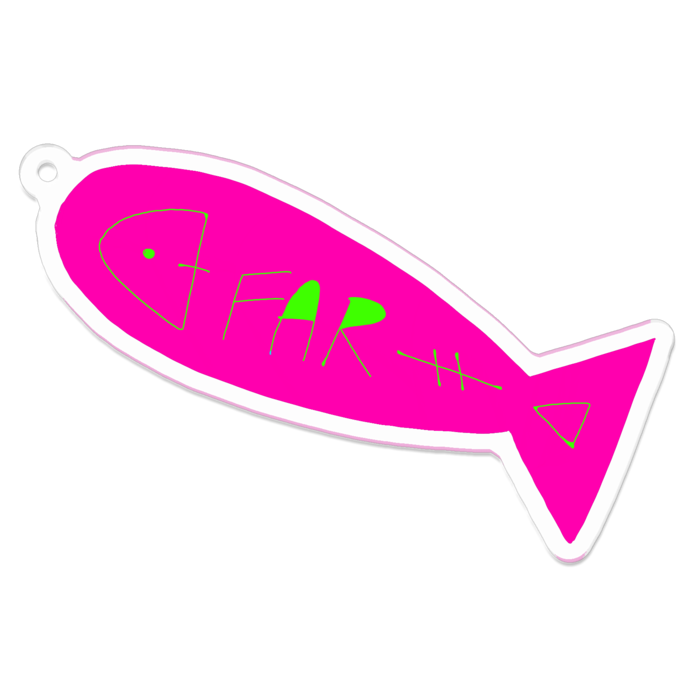 アクリルキーホルダー（コーティング） - 70 x 70 (mm)