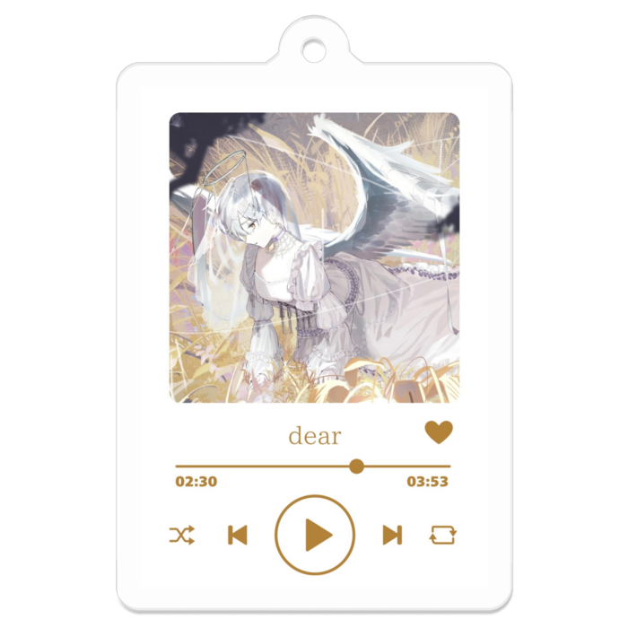 dearリリース記念 ミュージックプレイヤー風アクリルキーホルダー (昼)
