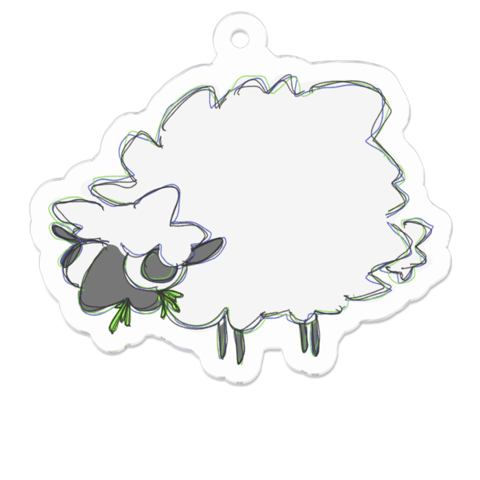 アクリルキーホルダー - 50 x 50 (mm)