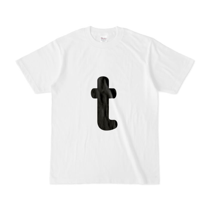 「t」（小文字）Tシャツ - S - 白