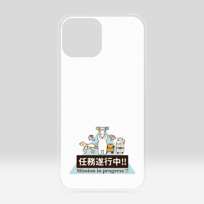 クリアiPhoneケース　白色　iPhone 13mini
