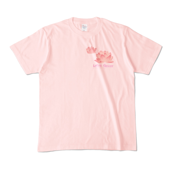 蓮の花カラーTシャツ - M - ライトピンク (淡色)