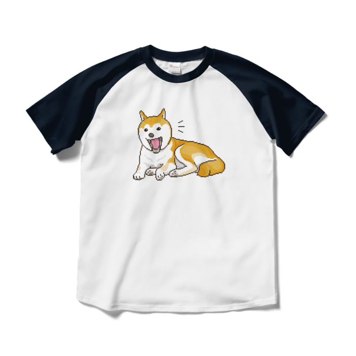 ラグランTシャツ - M - ホワイト×ネイビー