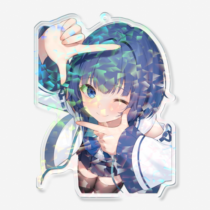 ホログラムアクリルキーホルダー - 100 × 100mm