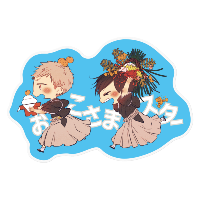ステッカーブルー160x160(mm)