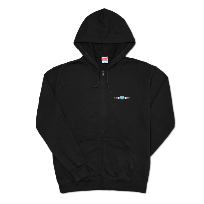 ジップパーカー - XL - ブラック