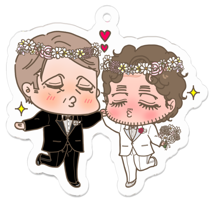 アクリルキーホルダー - 50 x 50 (mm)