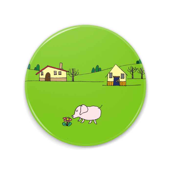 こぶた・缶ミラー - 75mm