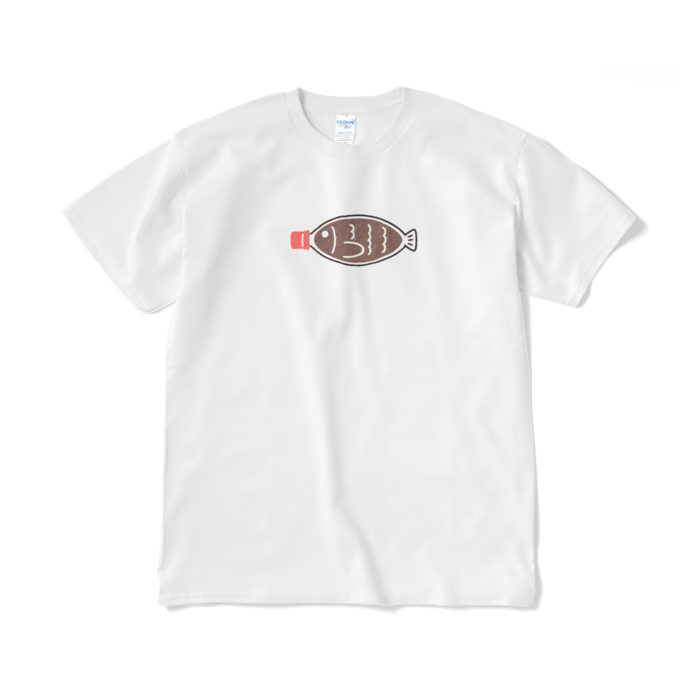 【なにこれ】魚のしょうゆ入れ（文字なし）Tシャツ - XL - ホワイト