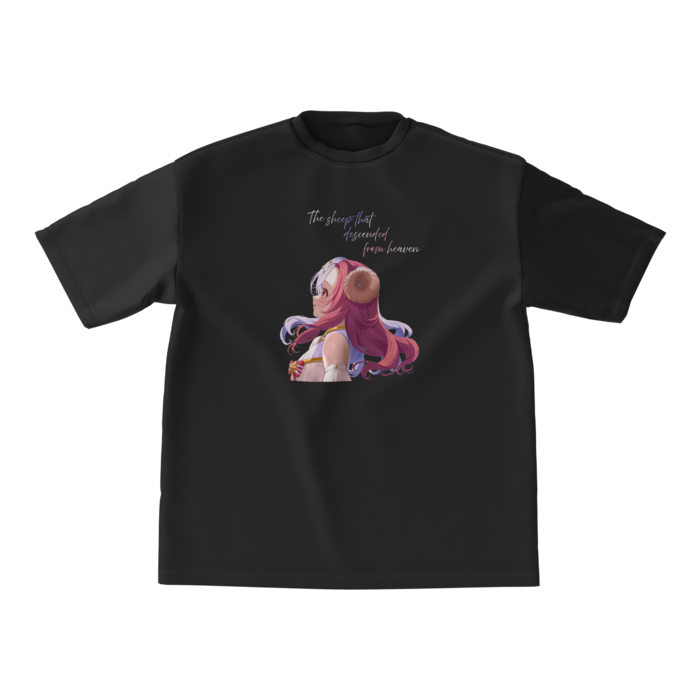 ビッグシルエットTシャツ - M - 正面　ブラック