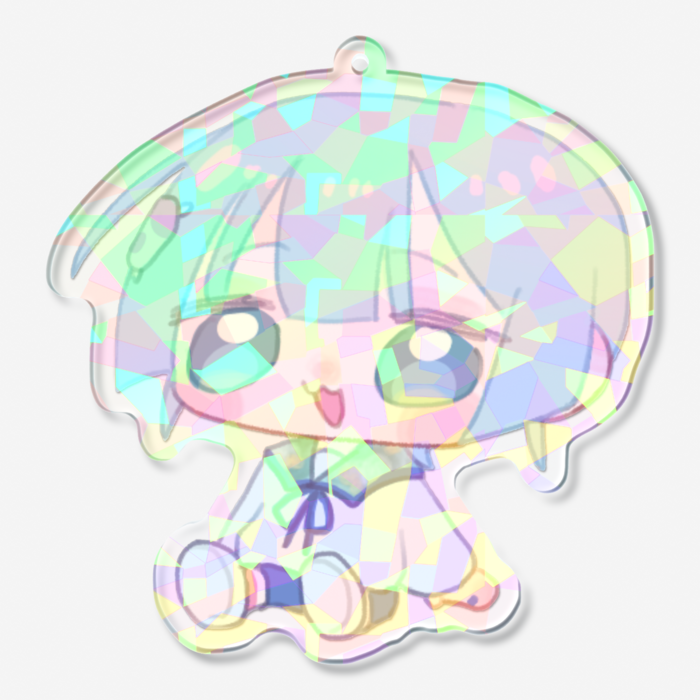 ホログラムアクリルキーホルダー - 70 × 70mm