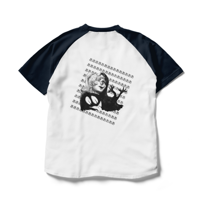 ラグランTシャツ - L - ホワイト×ネイビー