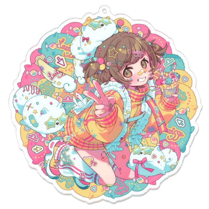 アクリルキーホルダー - 100 x 100 (mm)