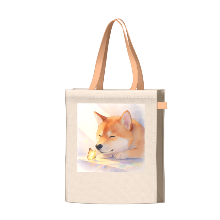 ツートンカラーバッグ - オレンジ - W34 × H41 × D14cm