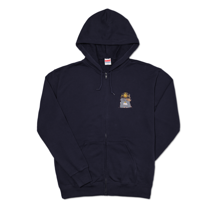 ジップパーカー - XL - ネイビー
